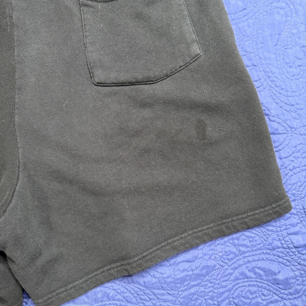 YoungLA Mens French Terry Gym Shorts Black Embroidered Logo XXL 5" Inseam - Picture 6 of 6